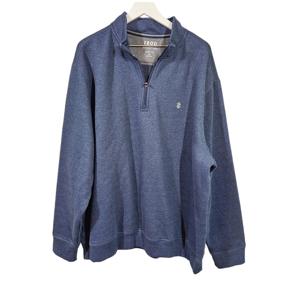 Izod Blue 1/4 Zip Sweater/ Sweatshirt Sz 2XL - Picture 1 of 9